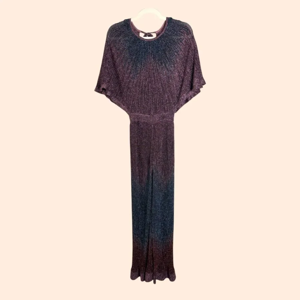 M Missoni Metallic Crochet Knit Wide Jumpsuit - Picture 2 of 9
